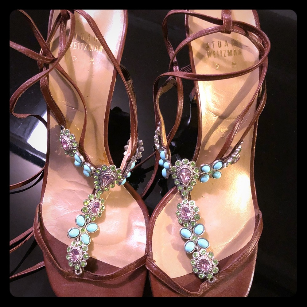 Stuart weitzman strappy heels - size 9
